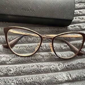 Prada Dark Brown Cat-Eye Glasses